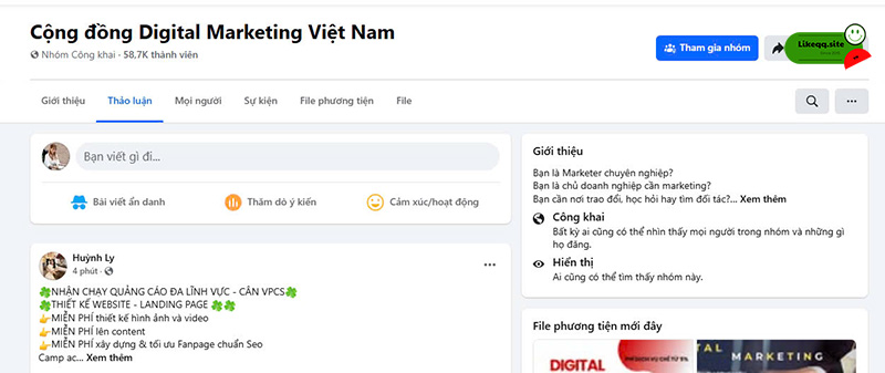 Tối ưu SEO tăng member group bền vững