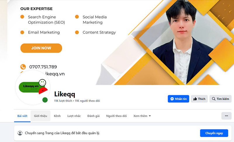 Cách thêm nút like cho fanpage trên máy tính
