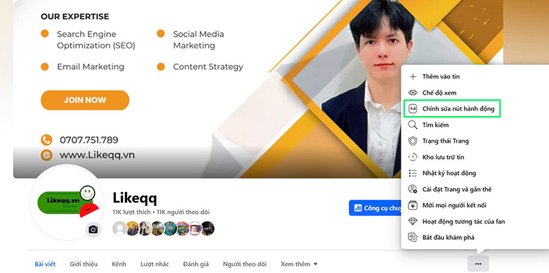 Thêm nút like cho fanpage trên máy tính