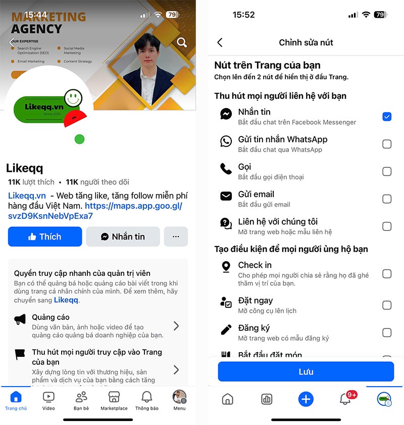 Xử lý Fanpage không có nút like
