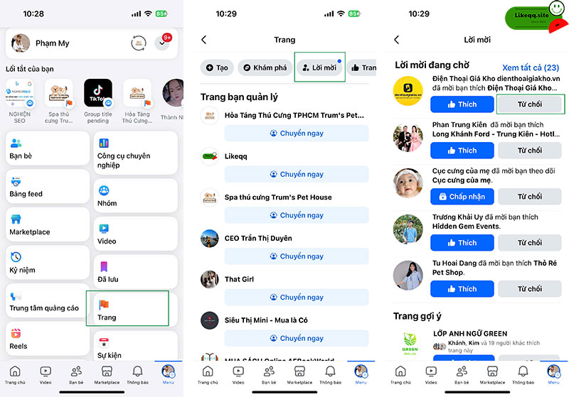 Cách bỏ like facebook trên điện thoại