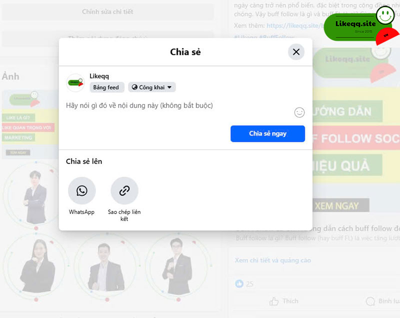 Chia sẻ ảnh trên các group cùng chủ đề
