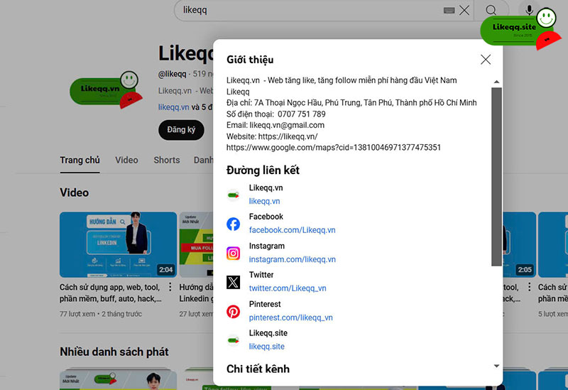 Chia sẻ link ảnh trên nhiều nền tảng social meida khác