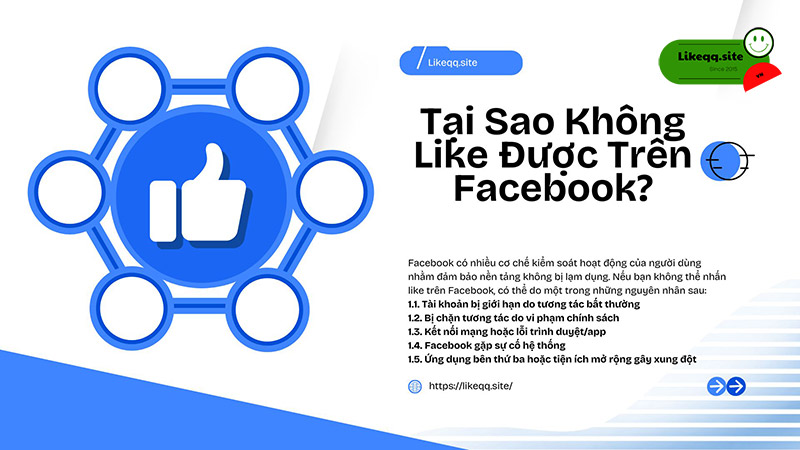 Tại sao không like được trên facebook nguyên nhân