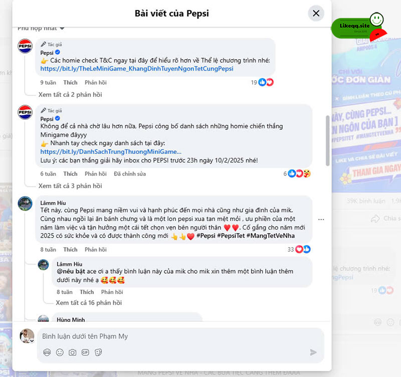 Tương tác tăng like ảnh hiệu quả
