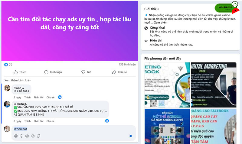 Cách tag tất cả thành viên trong group facebook vào comment