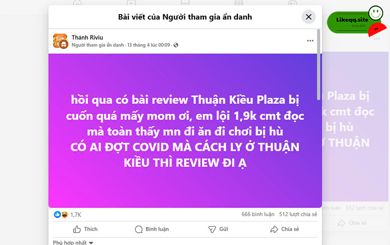 Hack comment facebook fanpage bền vững