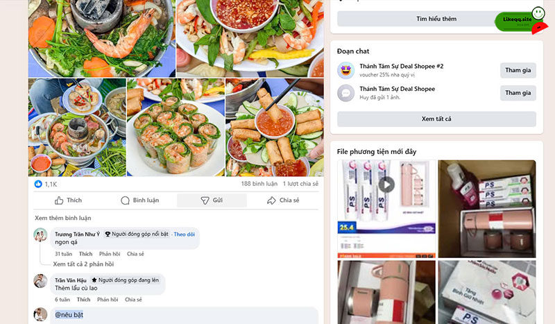 Tag bạn bè tăng share facebook