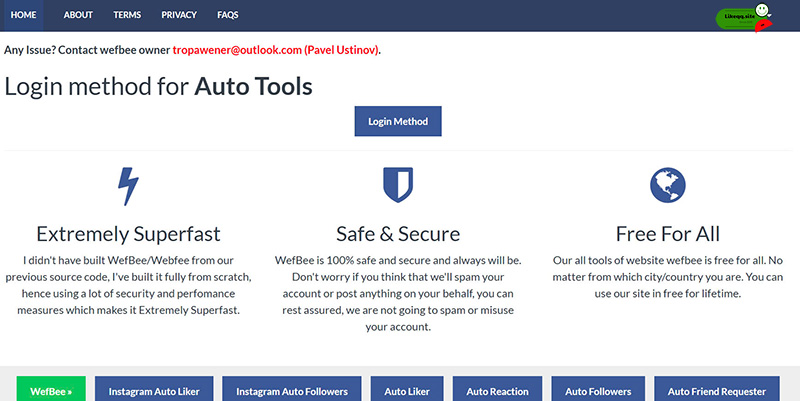 Web tăng fl facebook miễn phí wefbee