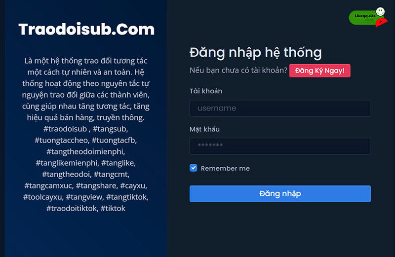 Web tăng follow facebook giá rẻ traodoisub