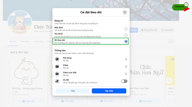 Câu hỏi liên quan bỏ theo dõi facebook người khác có phát hiện không