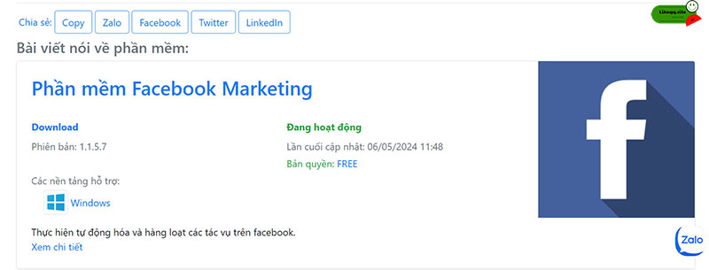 Phần mềm tăng view video Facebook Marketing