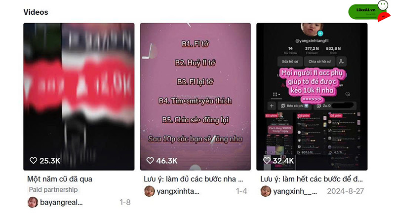 Chéo fl tiktok