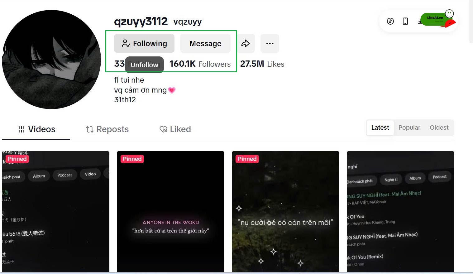 Nguyên nhân lỗi follow | unfollow quá thường xuyên