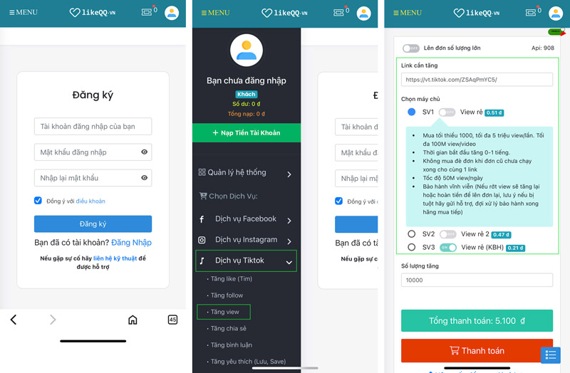 App tăng view tiktok LikeAI