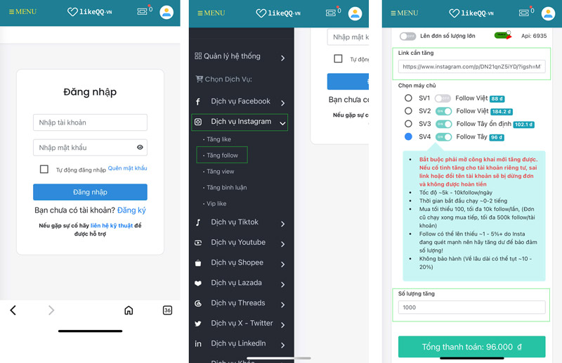 Hack fl Ins trên điện thoại