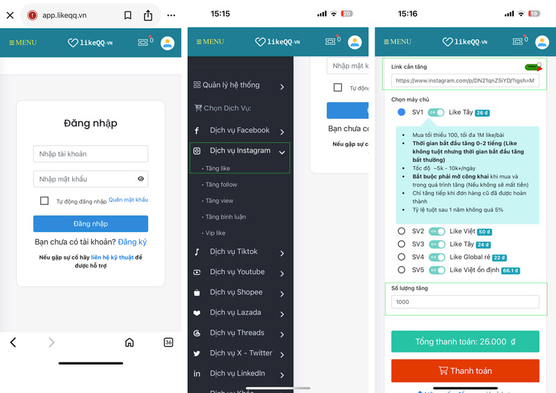 Hack like Instgram trên điện thoại