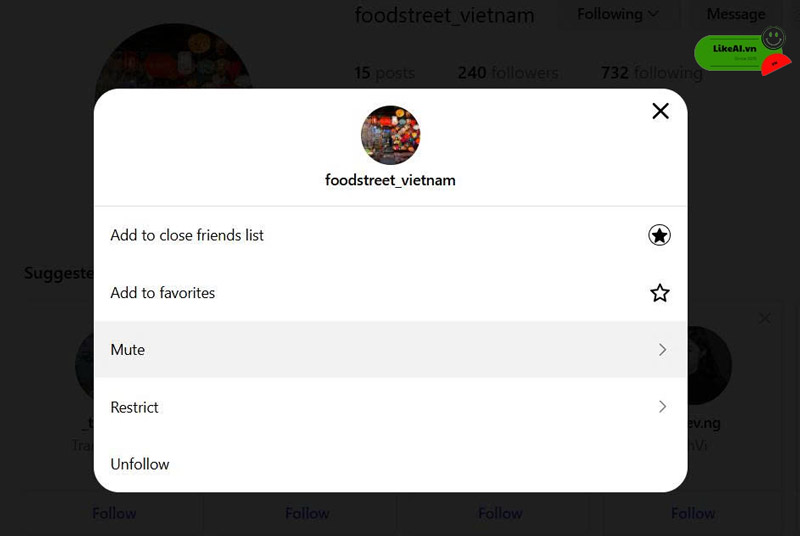 Người dùng tự hủy unfollow