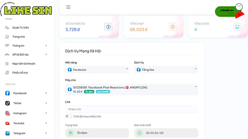 Phần mềm tăng lượt sub Youtube Likesinapp