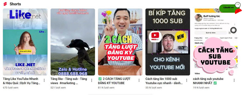 Tận dụng YouTube Shorts