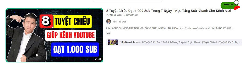 Tăng sub Youtube free seo Youtube