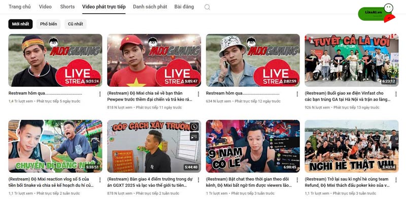 Tổ chức Livestream trên YouTube