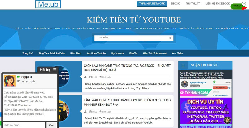 Web 1000 sub Youtube free BHMedia.com.vn