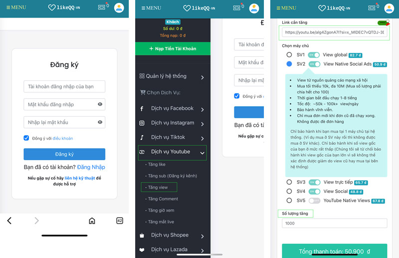 YT view bot trên điện thoại
