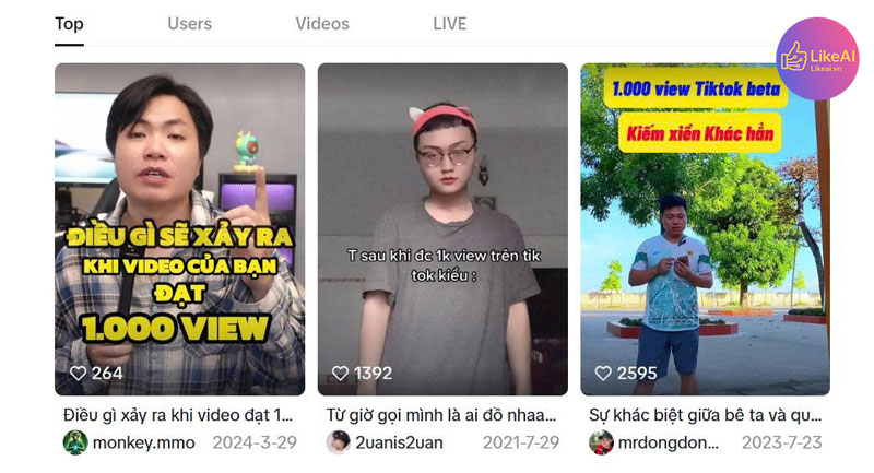 1000 lượt xem TikTok được bao nhiêu tiền